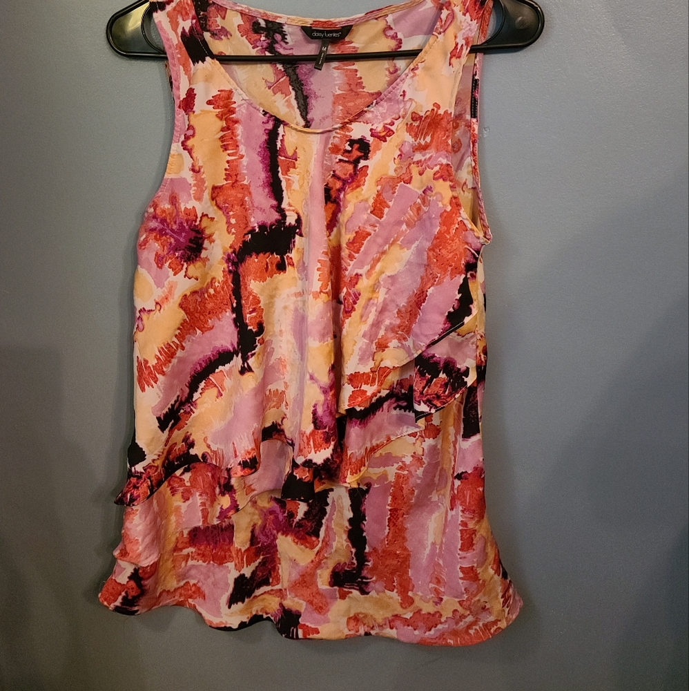 Medium ruffled dressy tank